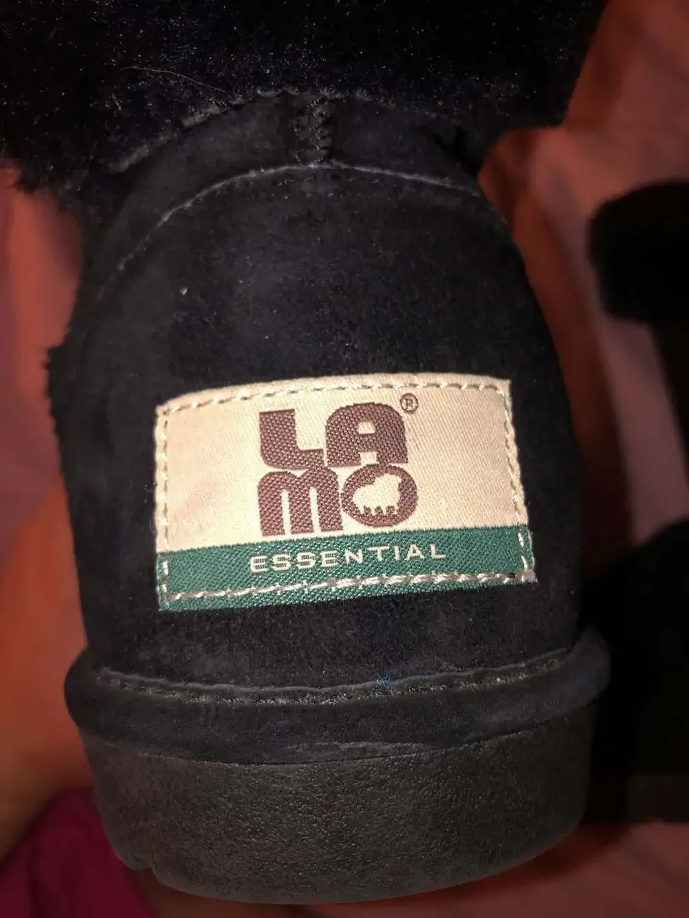 LAMO Essential Wrap Women's Black Suede and Faux Fur Boots